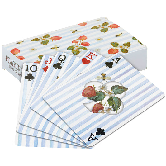 Watercolor Strawberry Playing Cards
