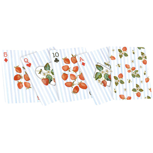 Watercolor Strawberry Playing Cards