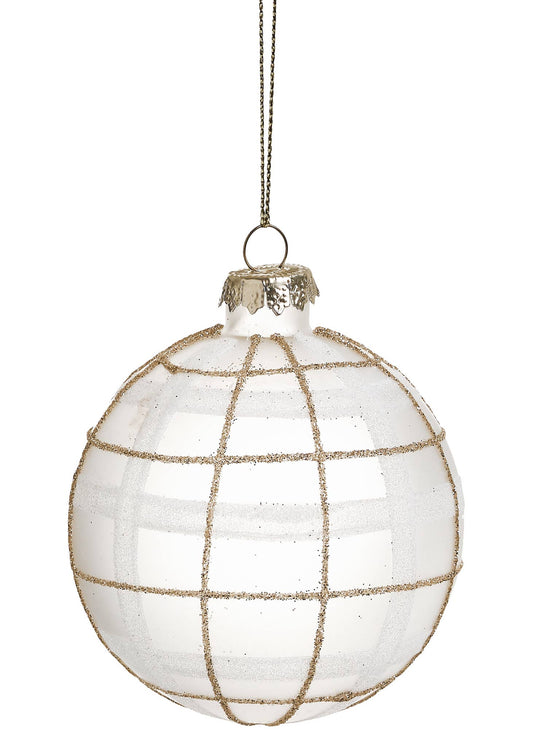 Glass Check Frost Ornament