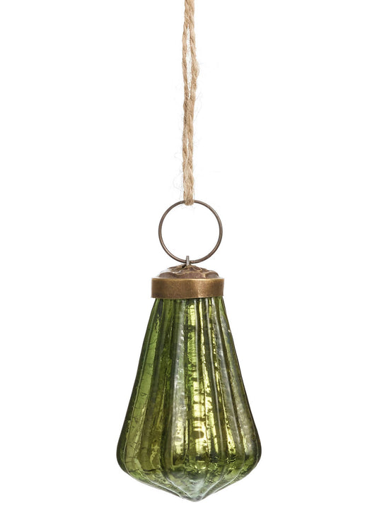 Glass Mercury Ornament (Green)
