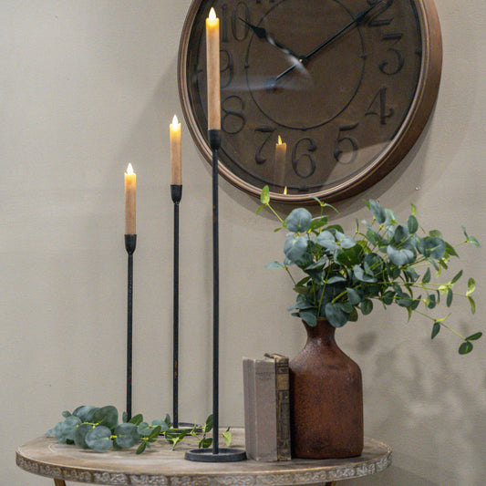 Newton Taper Candlestick (Black) 23"