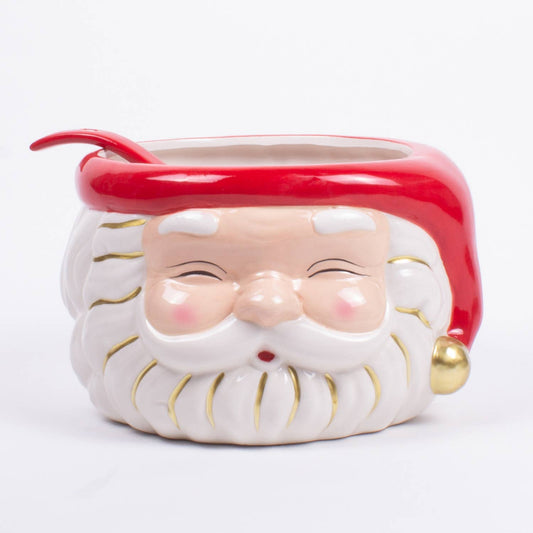 Santa Punch Bowl & Ladle (Red)