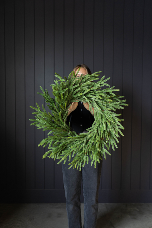 Norfolk Pine Wreath (24")