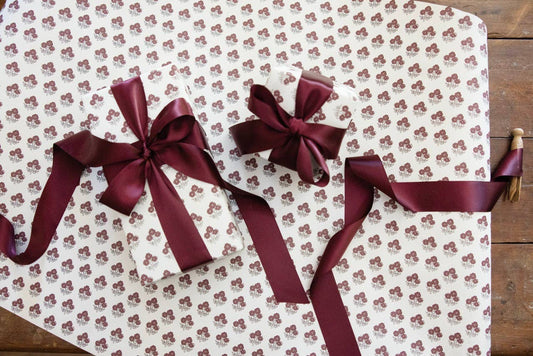 Cranberry Topiary Wrapping Paper