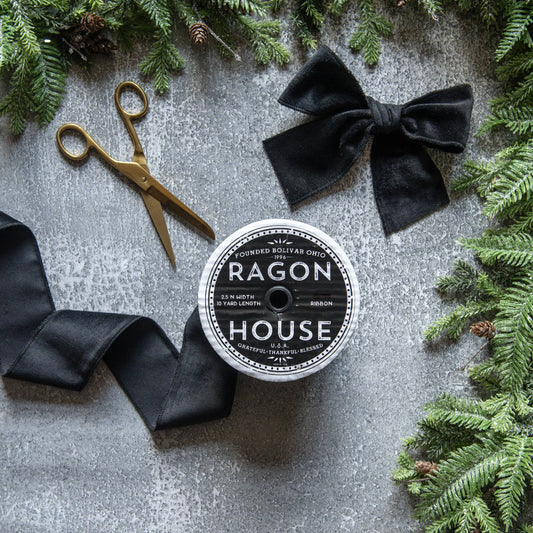 Unwired Velvet Ribbon (Black) 2.5"