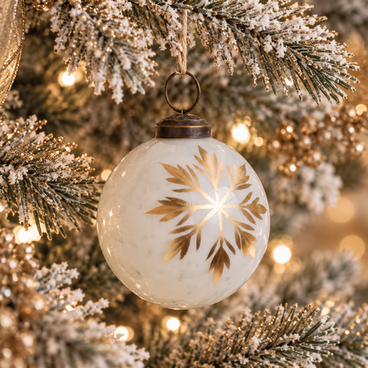 Glass Snowflake Ornament