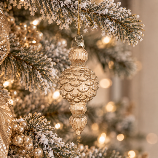 Glass Finial Ornament (Gold)