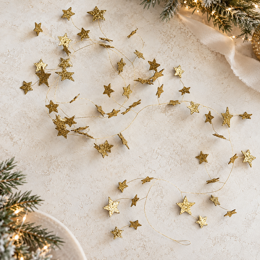 Glitter Star Garland- 72"L
