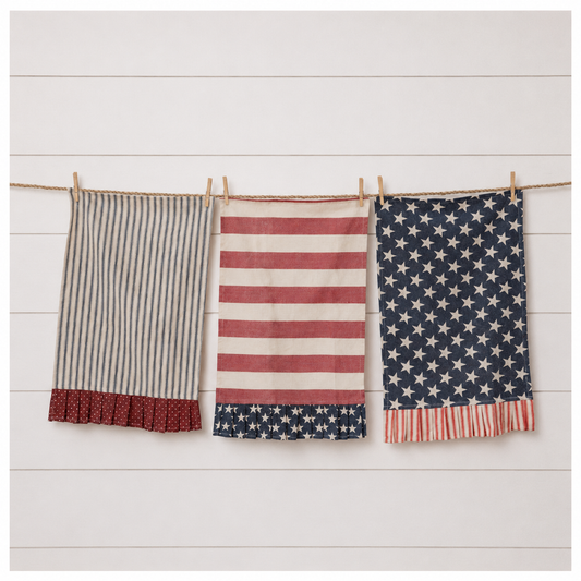 American Flag Tea Towel Set