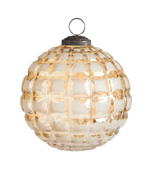 Faceted Glass Ornament (Golden)