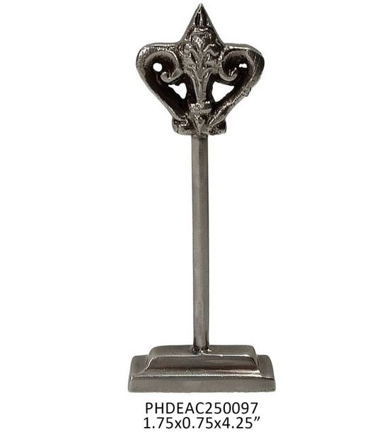 Fleur De Lis Place Card Holder (Pewter)