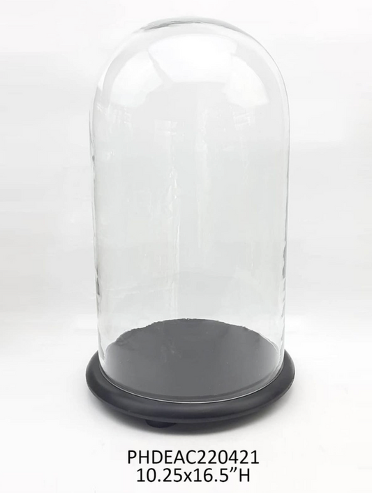 Vintage Glass Display Dome with Base (Medium)
