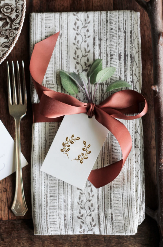 Gift Tags (Letterpress Wreath) Gold