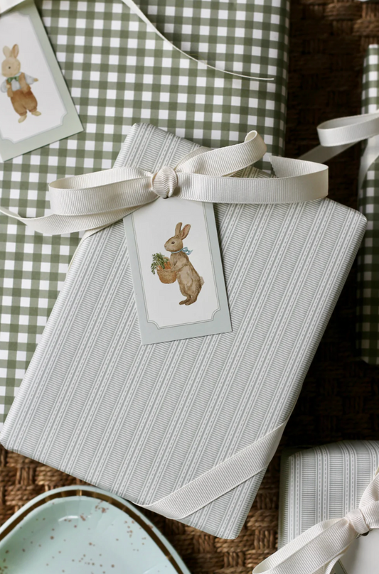 Wrapping Paper (Grosgrain Stripe) Green