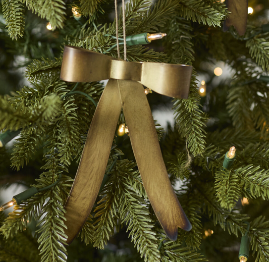 Brassy Bow Ornament