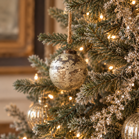Antique Foil Glass Ornament