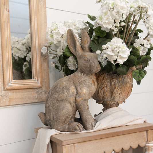 Perched Bunny Statuette