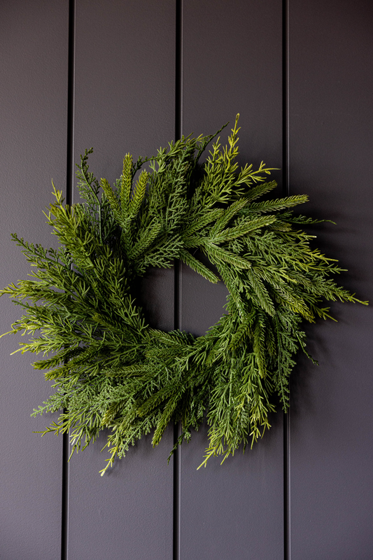 Norfolk & Cypress Mixed Wreath (Mini)