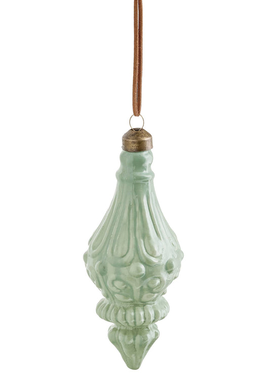 Glass Finial Ornament (Mint Green)