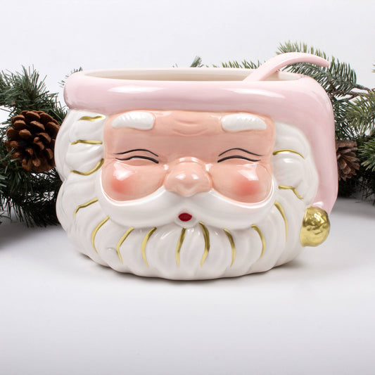 Santa Punch Bowl & Ladle (Pink)