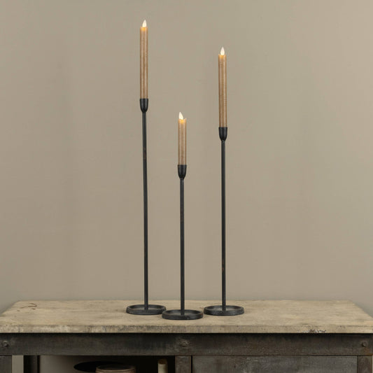 Newton Taper Candlestick (Black) 16"