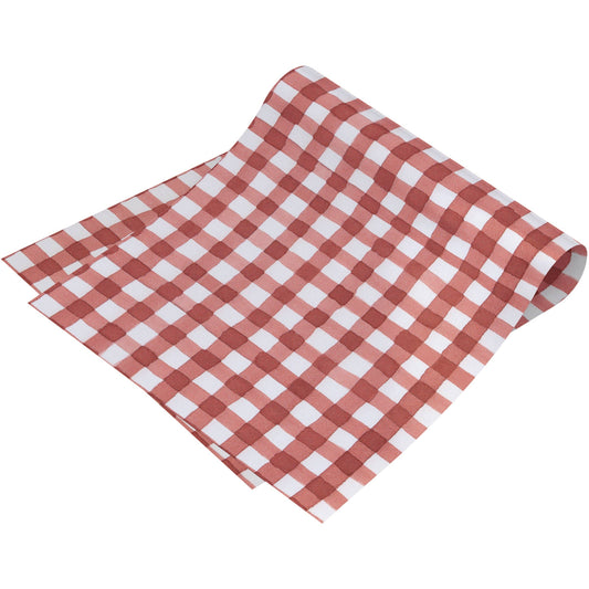 Paper Table Runner (Red Gingham)