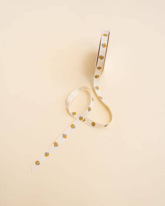 Cotton Ribbon (Gold Floral)