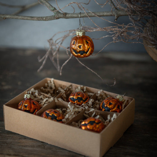 Mini Jack O Lantern Ornament (set of 6)